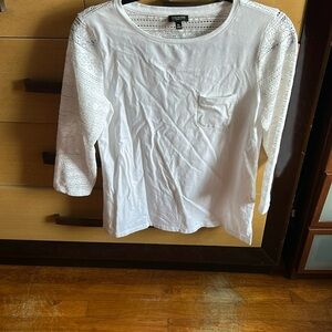 Talbots white top size no
